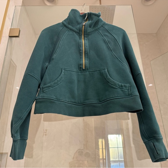 lululemon athletica Tops - lululemon athletica Teal Quarter-Zip Cozy Pullover